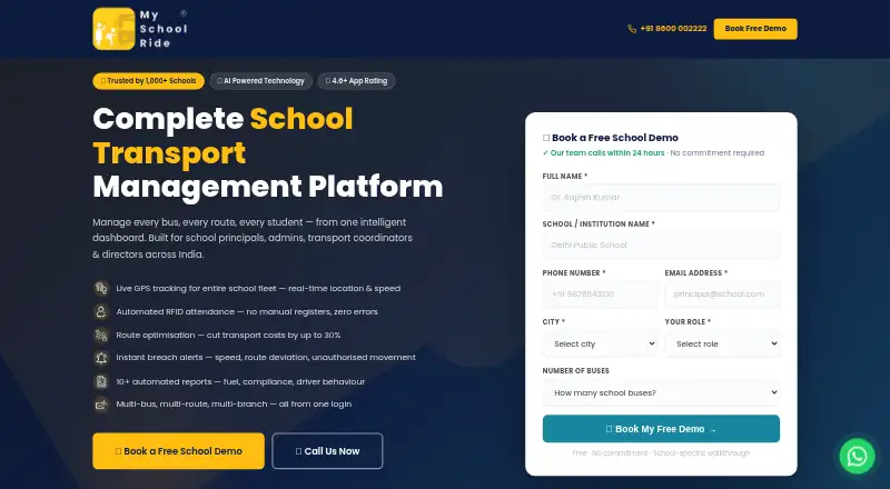 My School Ride's website