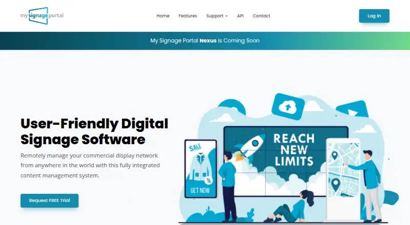 My Signage Portal's website