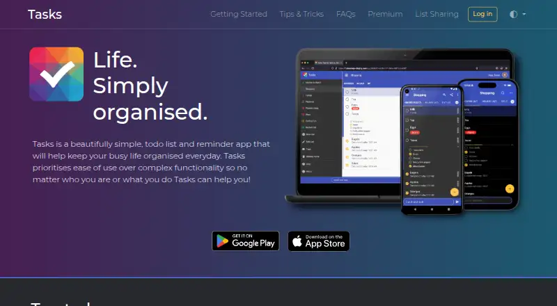 Tasks's website
