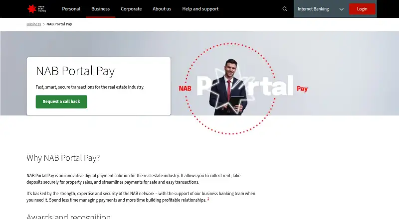 NAB Portal Pay's website