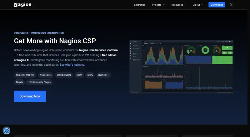 Nagios Core's website