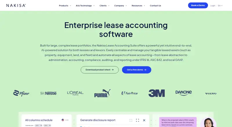 Nakisa Lease Accounting's website