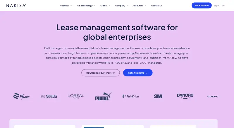 Nakisa Lease Administration's website