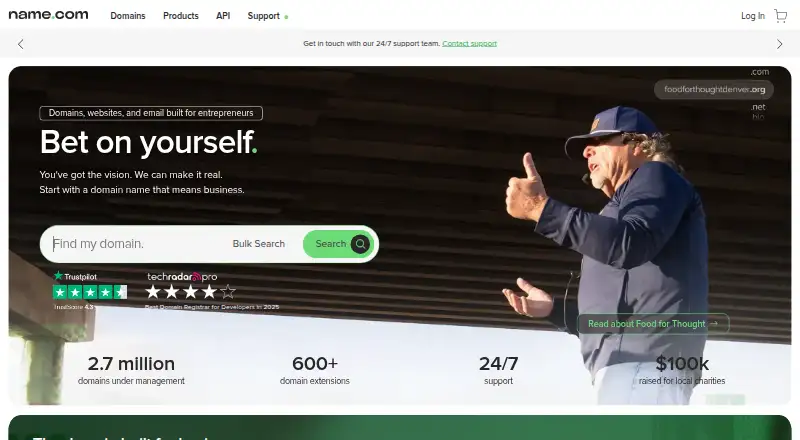 Name.com's website