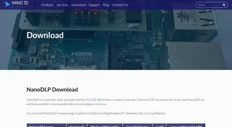 NanoDLP's website