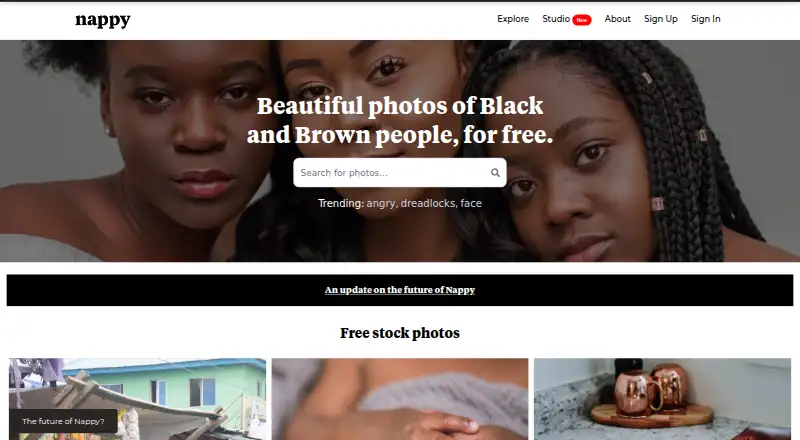 The Nappy homepage
