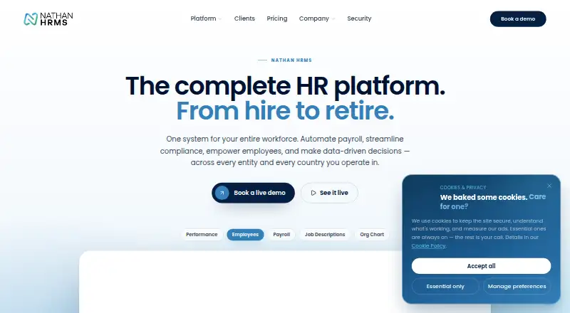 The Nathan HRMS homepage