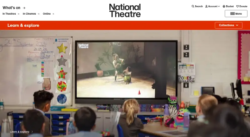 National Theatre Collection's website