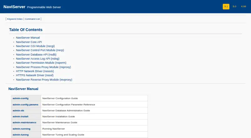 NaviServer's website