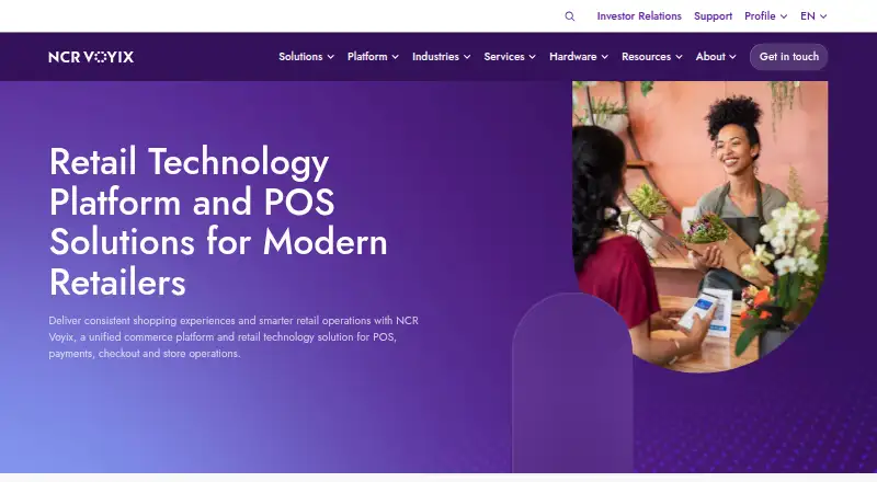 The NCR Voyix Retail homepage