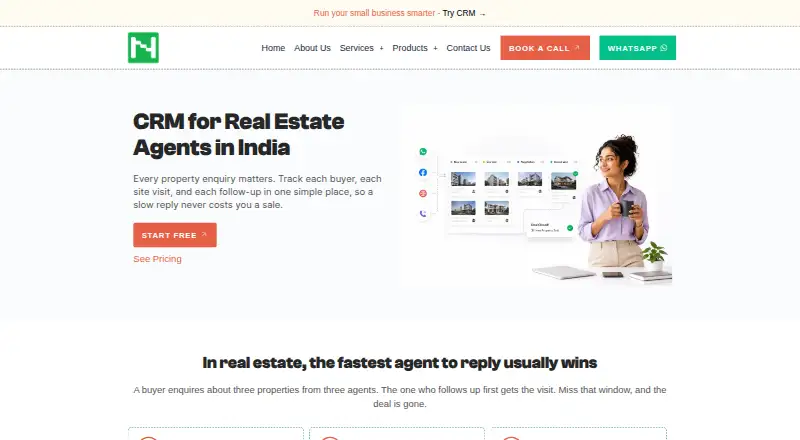 The NeerSoft Real Estate CRM homepage