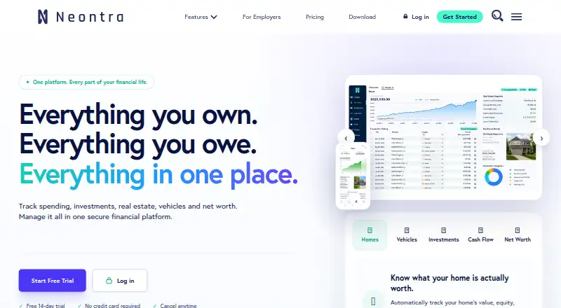 The Neontra homepage
