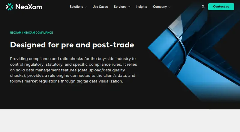 NeoXam Compliance's website