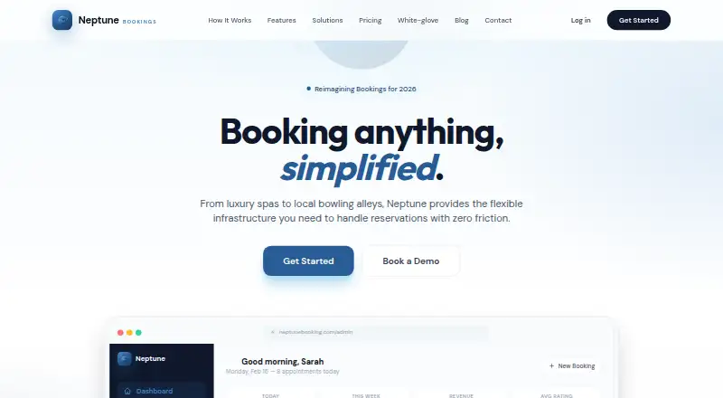 Neptune Bookings's website