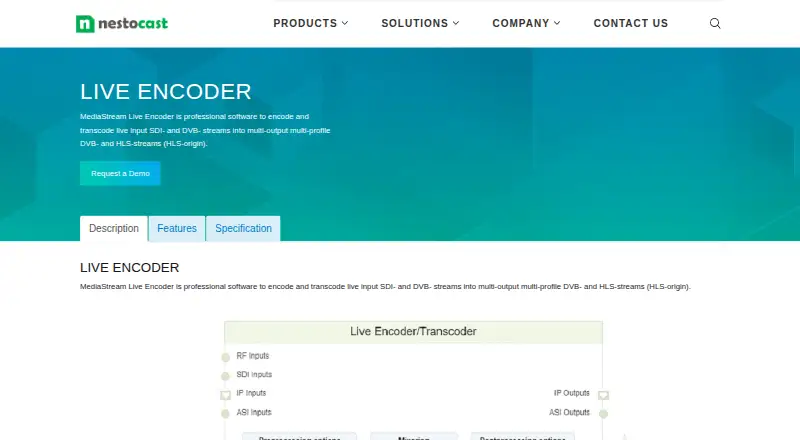 MediaStream Live Encoder's website