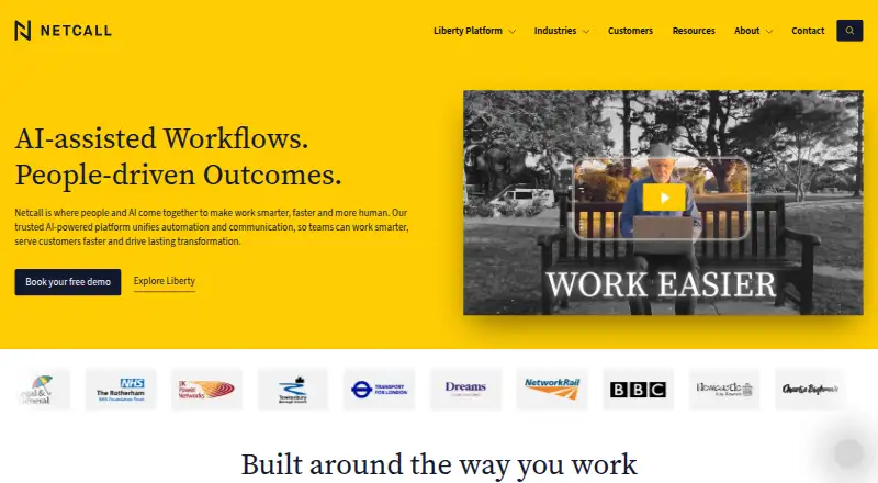 Netcall Liberty Quality Management's website