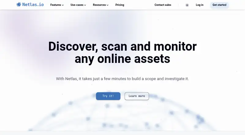Netlas's website
