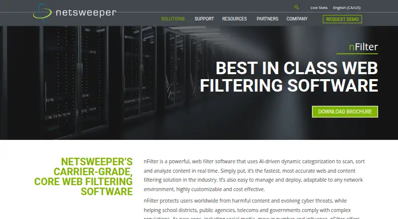 The nFilter homepage