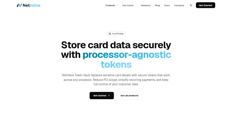 NetValve Token Vault's website