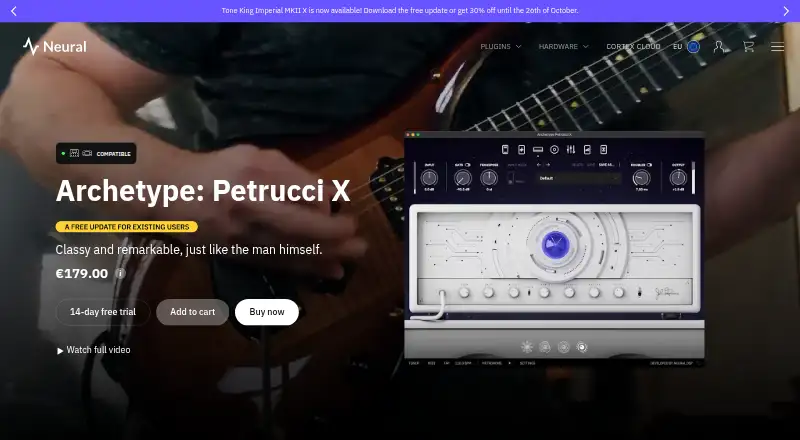 Archetype: Petrucci X's website
