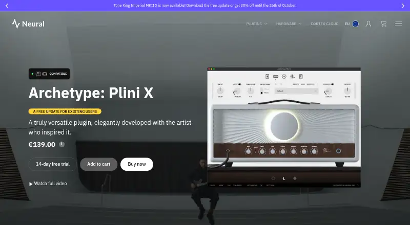 Archetype: Plini X's website