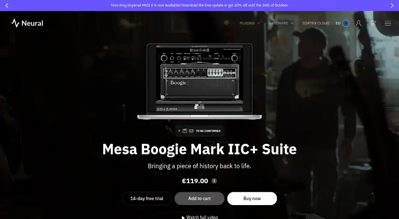 Mesa/Boogie Mark IIC+ Suite's website