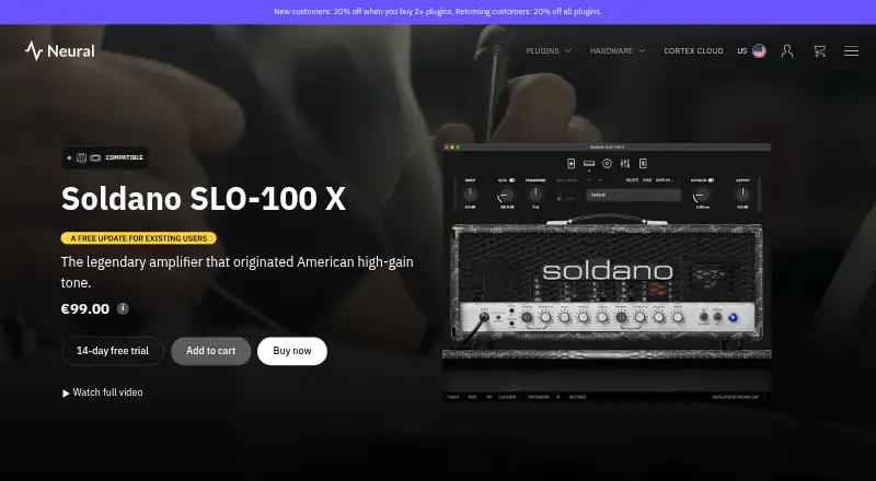Soldano SLO-100 X's website