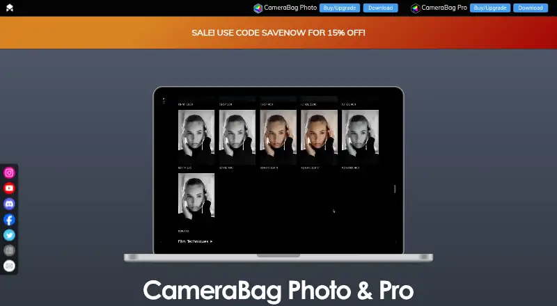 CameraBag Photo's website