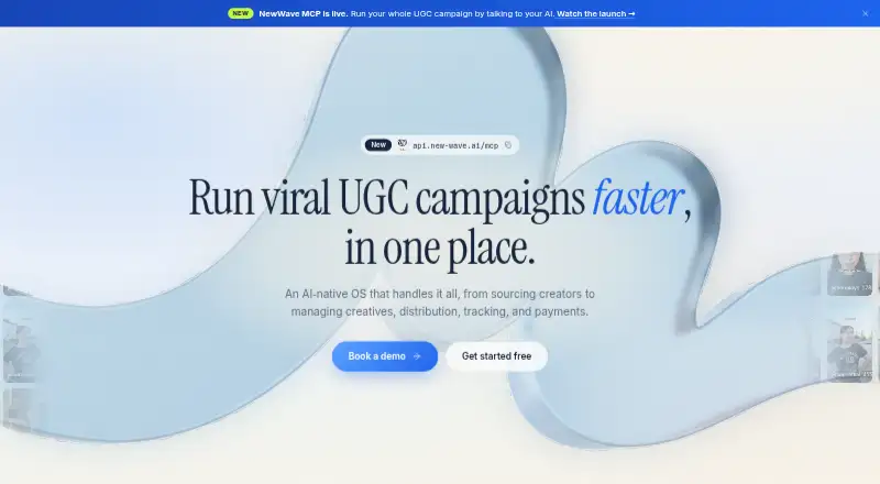 The NewWave homepage