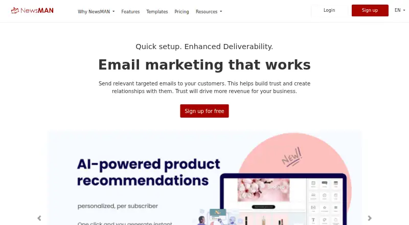 The NewsMAN homepage
