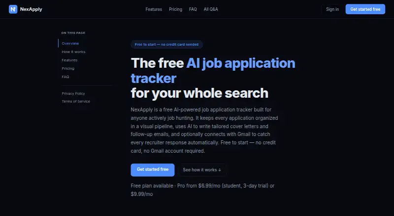 NexApply's website