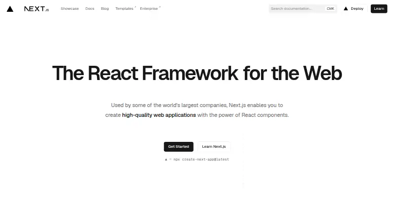 Next.js's website