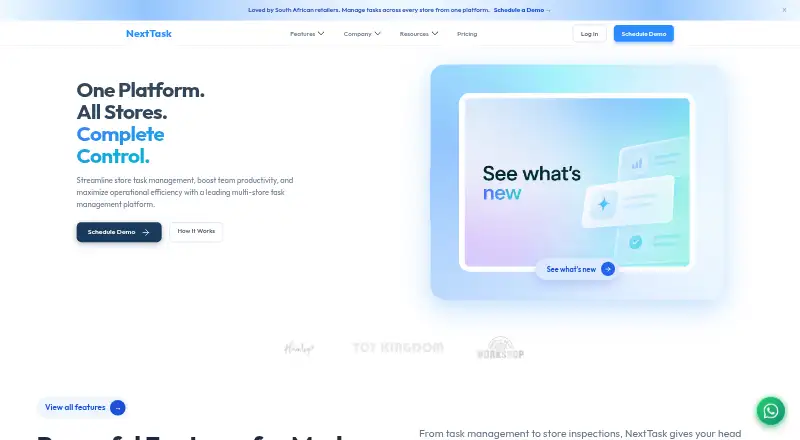NextTask's website