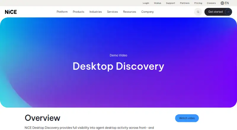 NiCE Desktop Discovery's website
