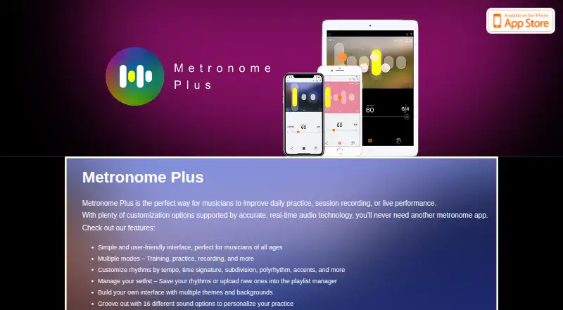 Metronome Plus's website