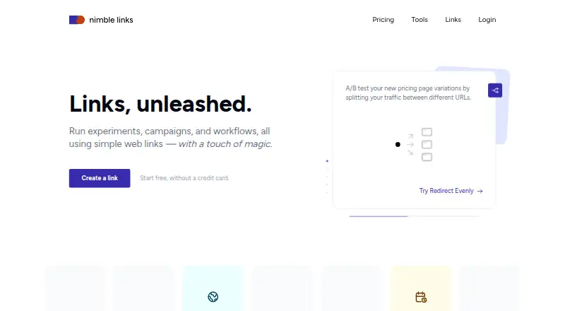 Nimble Links's website