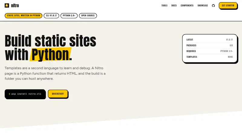 Nitro's website