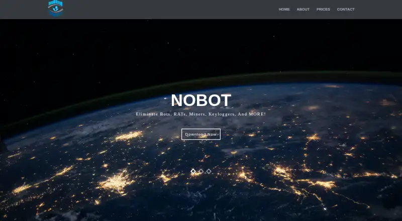The NoBot homepage