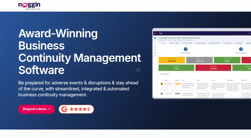 Noggin Business Continuity Software's website