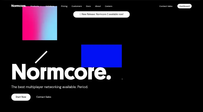 The Normcore homepage
