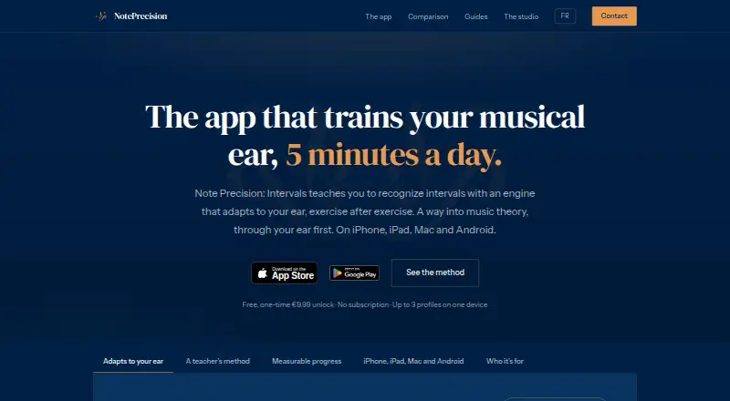 Note Precision: Intervals's website