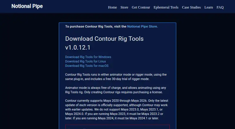 The Contour Rig Tools homepage