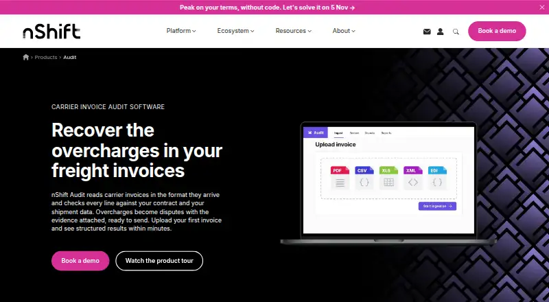 nShift Audit's website
