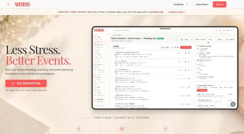 The NueViews homepage
