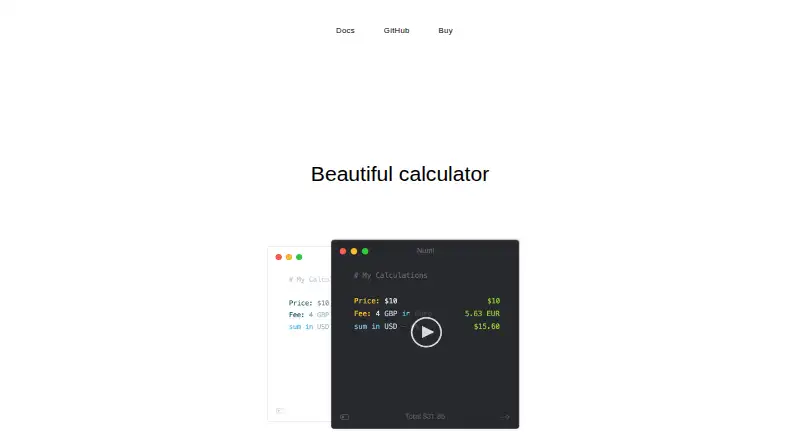 Numi's website