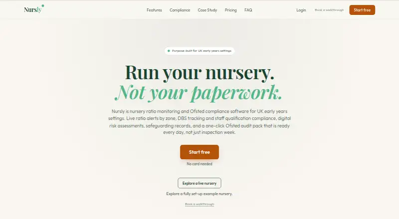Nursly's website