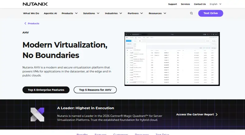 Nutanix Acropolis (AHV)'s website