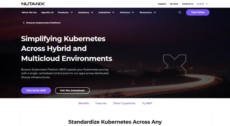 Nutanix Kubernetes Platform (NKP)'s website