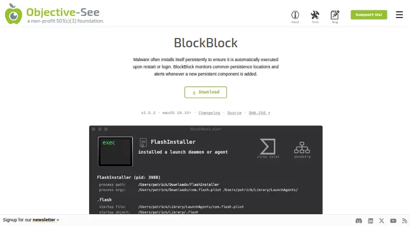 BlockBlock's website