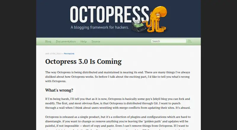 The Octopress homepage